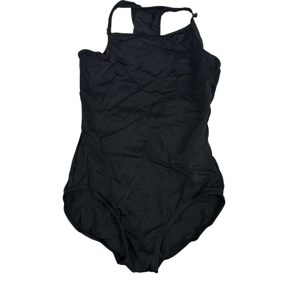 Balera Womens Black Dance Tank Leotard With Racerback Size Large Nylon & Spandex